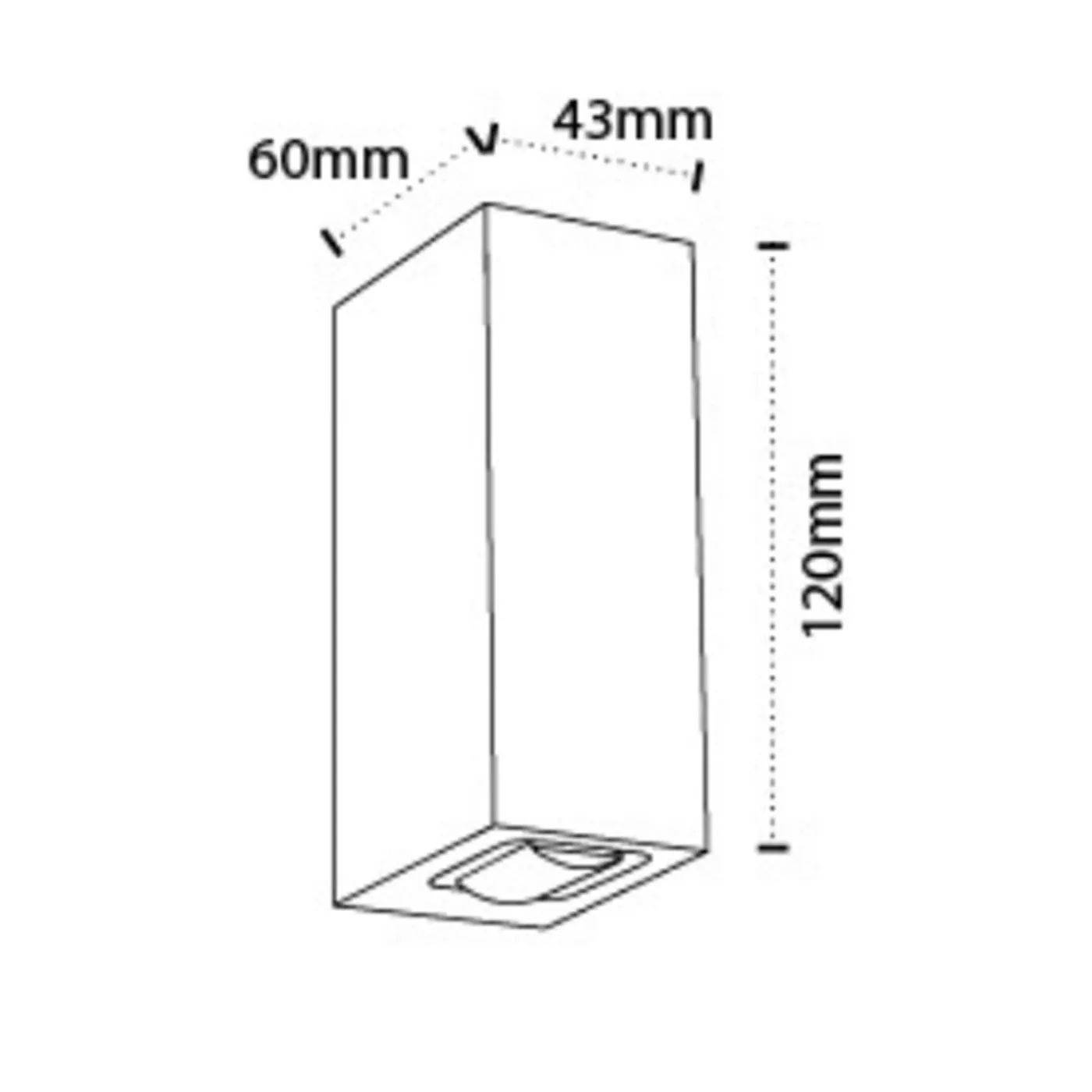 104002-SQL-2x3w Narrow Beam Outdoor wall Lights 6w