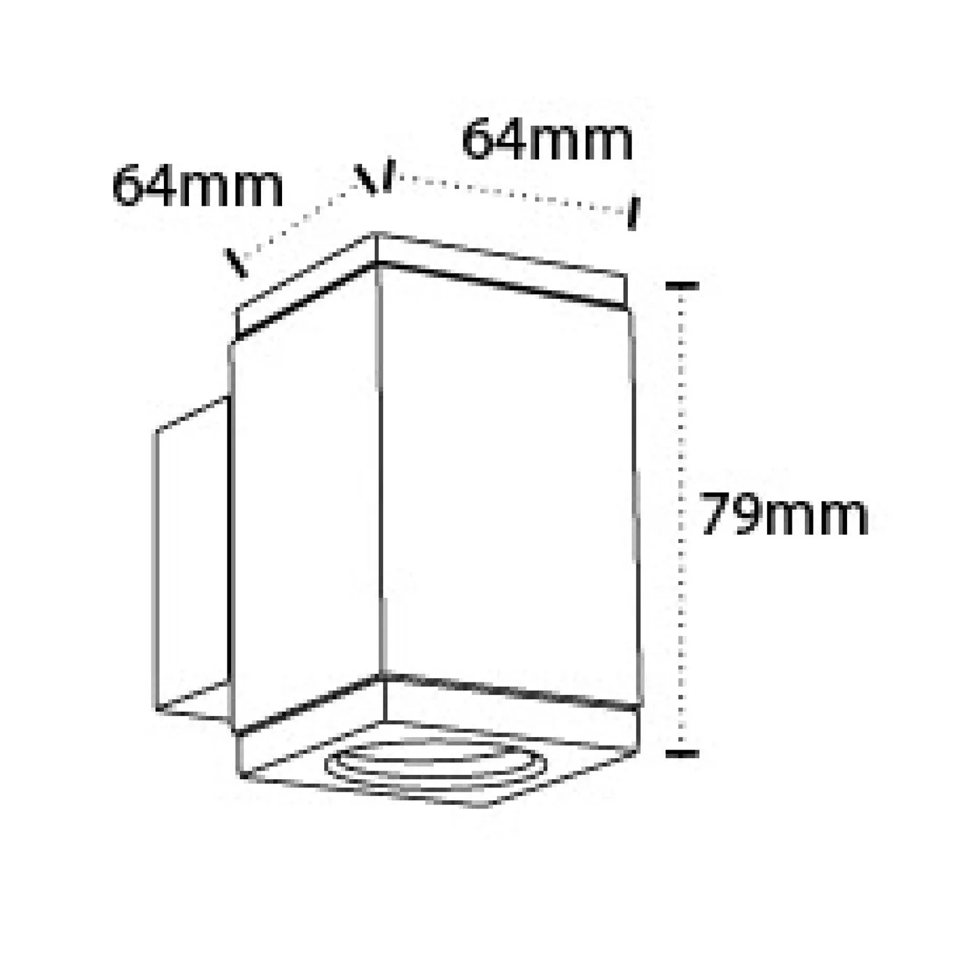 10881-1 square - 1xGU-10 Narrow Beam Outdoor wall Lights