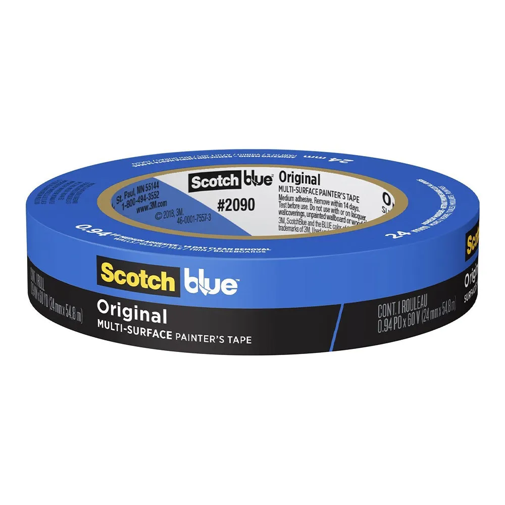 3M 2090 Scotch Blue Original Painters Masking Tape 24mm x 54.8m x 9 Pack