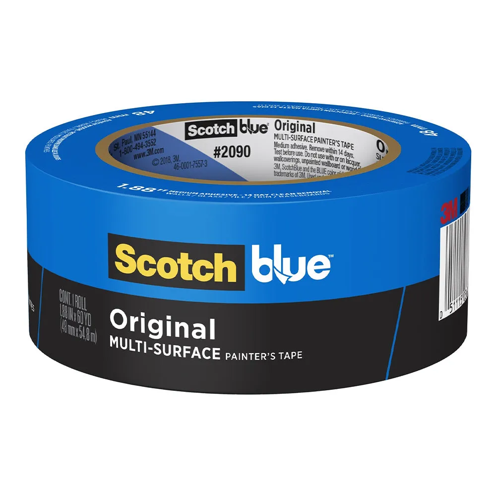 3M 2090 Scotch Blue Original Painters Masking Tape 48mm x 54.8m x 9 Pack