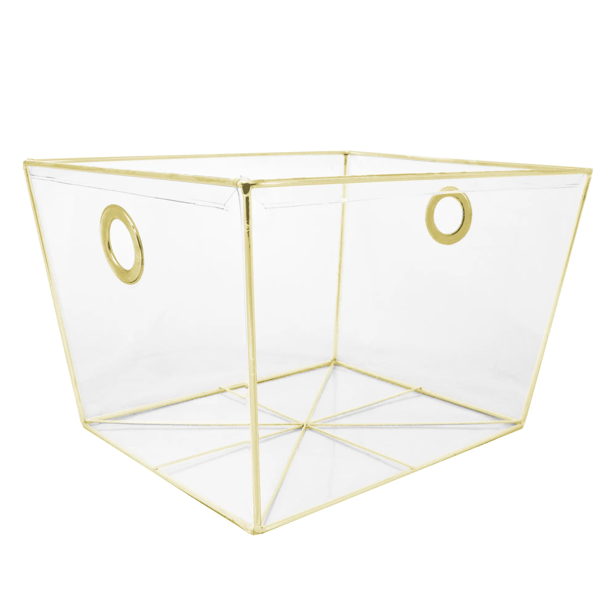 3pc Completely Clear Invisible Storage Bins / Tapered Totes