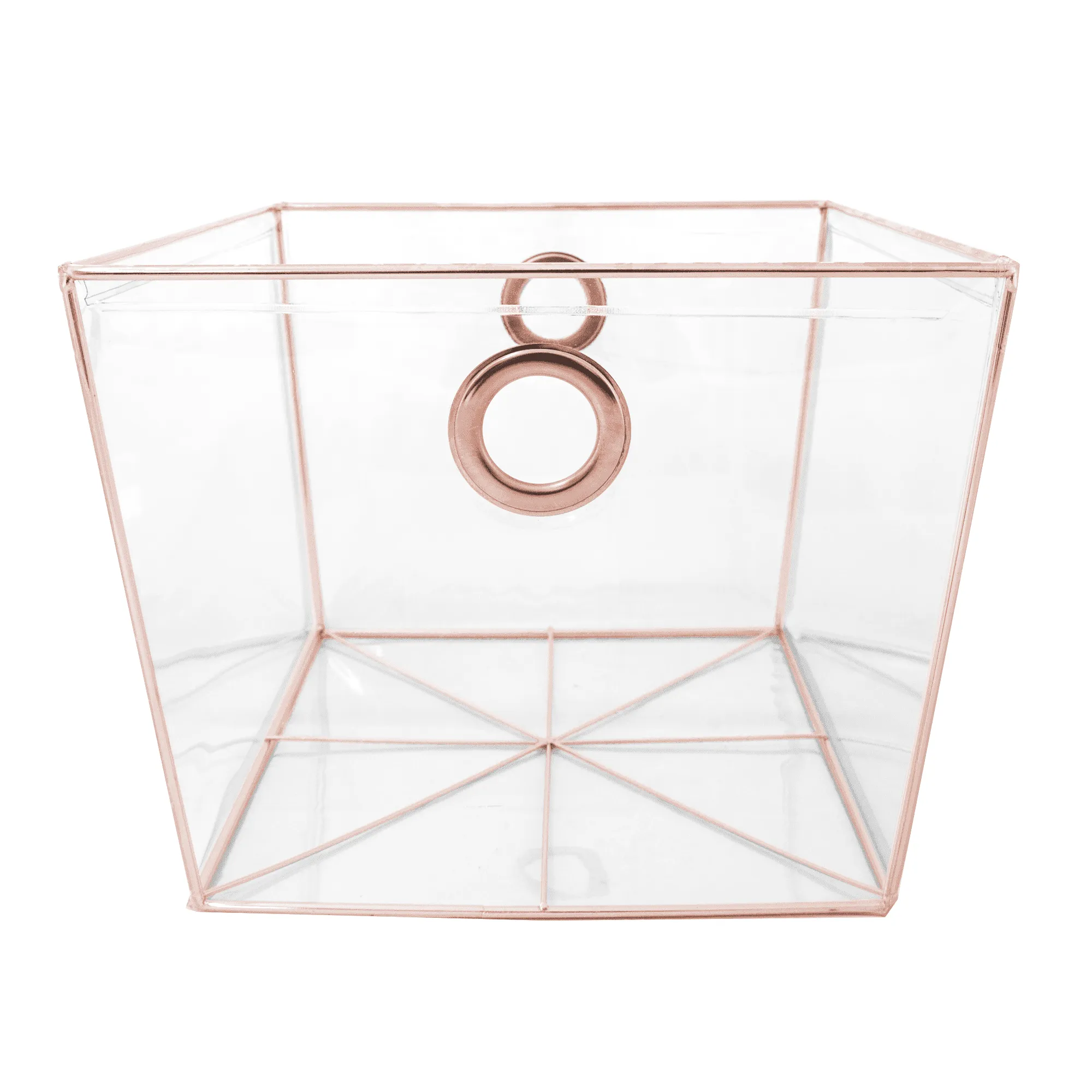 3pc Completely Clear Invisible Storage Bins / Tapered Totes