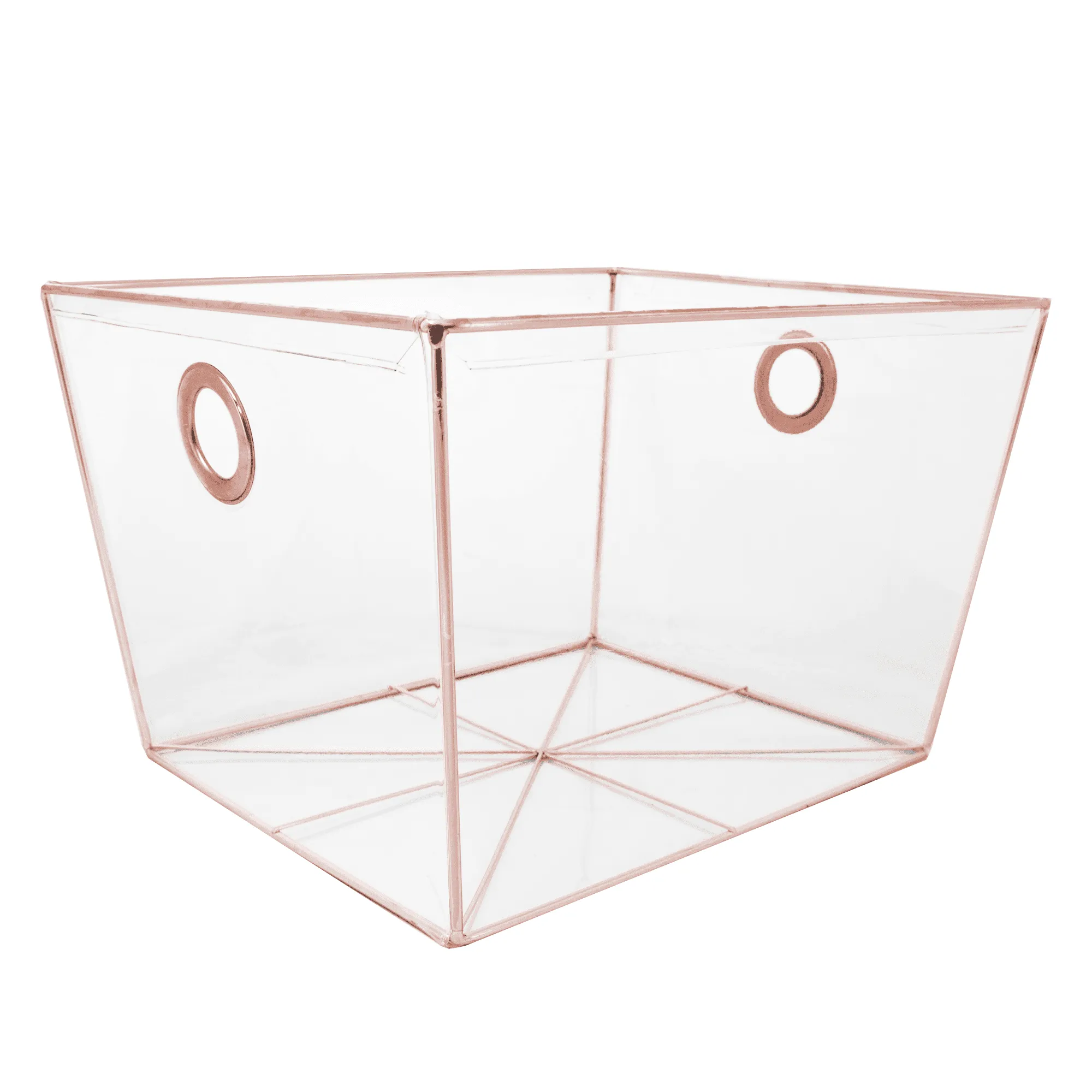 3pc Completely Clear Invisible Storage Bins / Tapered Totes