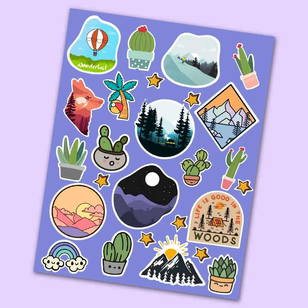 Adventure Mini Sticker Sheet