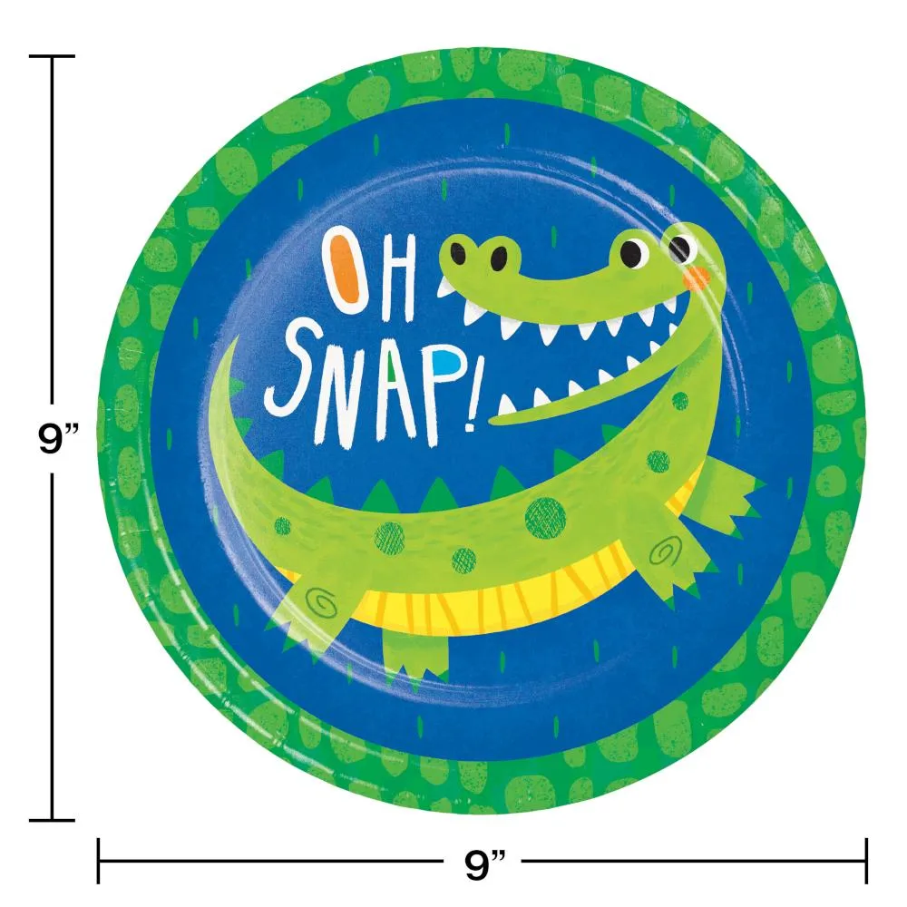 Alligator Party Dinner Plate (8/Pkg)