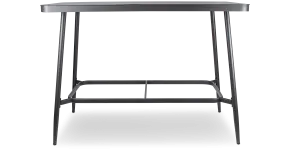 Amalfi Rectangle Bar Table in Gunmetal Aluminium