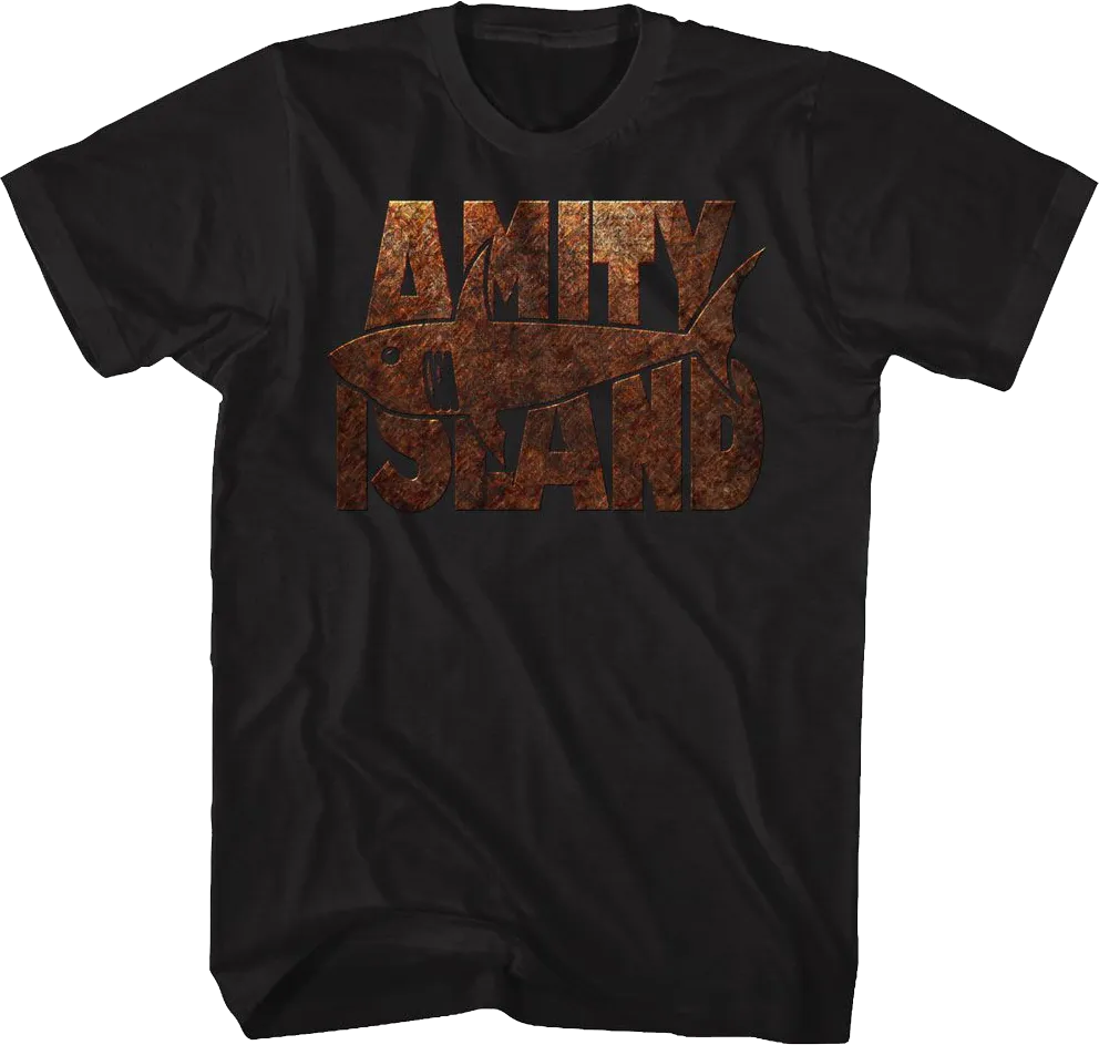 Amity Island Rusted Sign Jaws T-Shirt