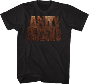 Amity Island Rusted Sign Jaws T-Shirt