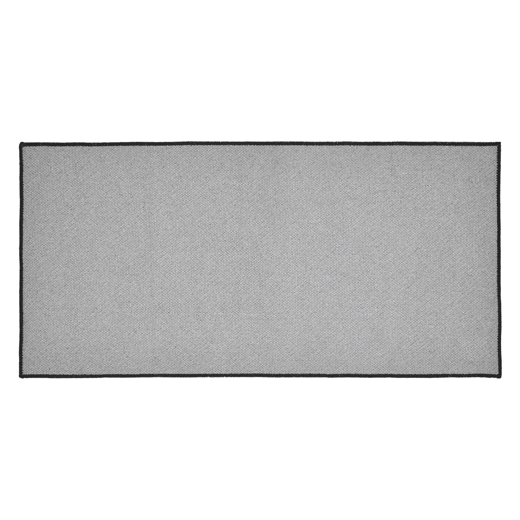 Annie Buffalo Check Black Polyester Rug Rect 17x36