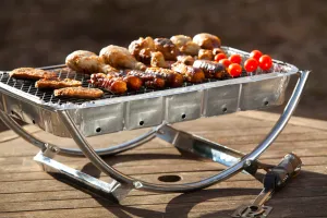 Asado Grill Dual BBQ with Disposable Bamboo Coal Pack