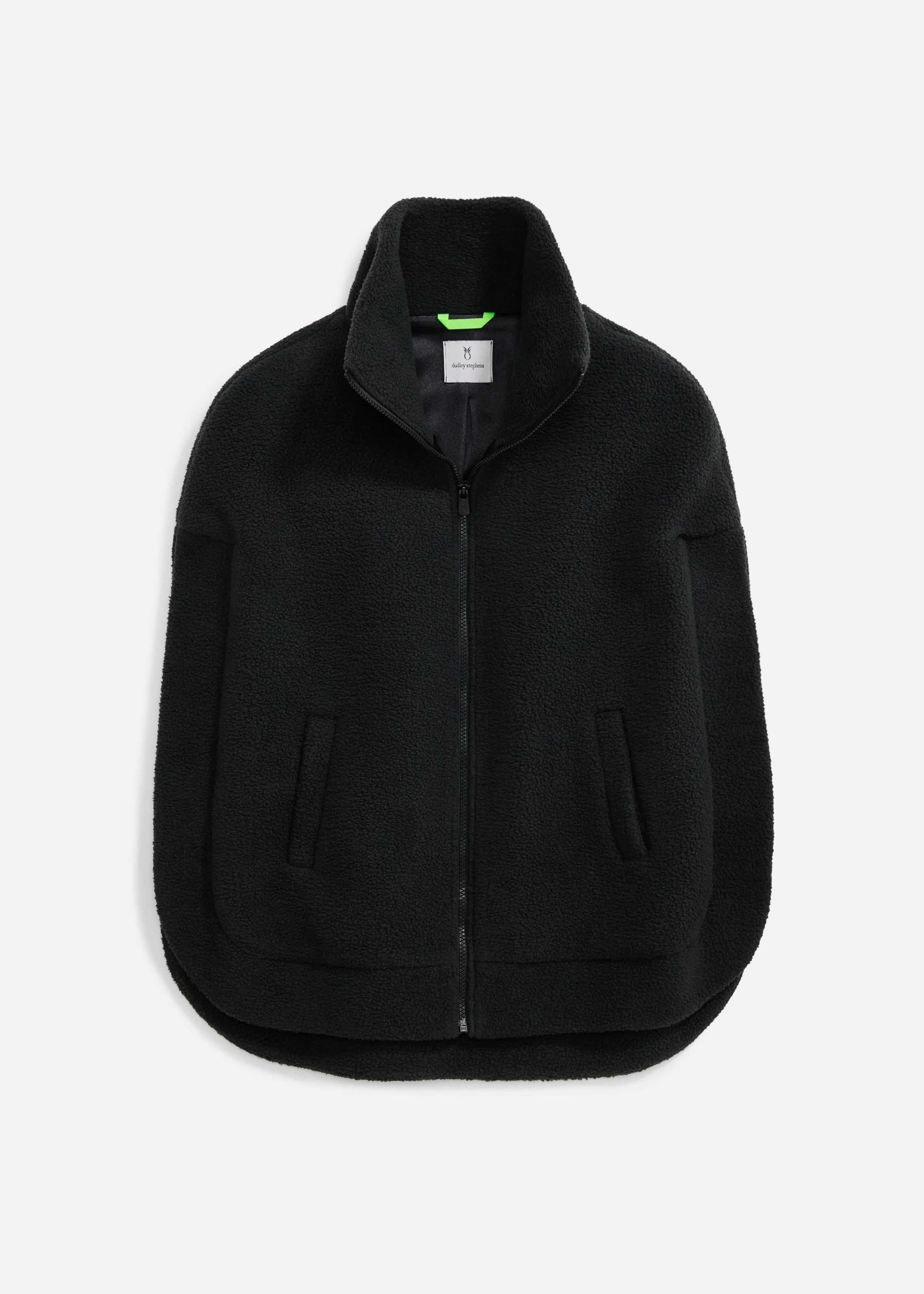 Ashford Poncho in Sherpa Fleece (Black)