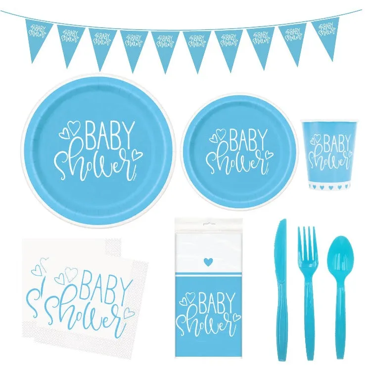 Baby Shower Party Tableware | Blue | 16 Guests