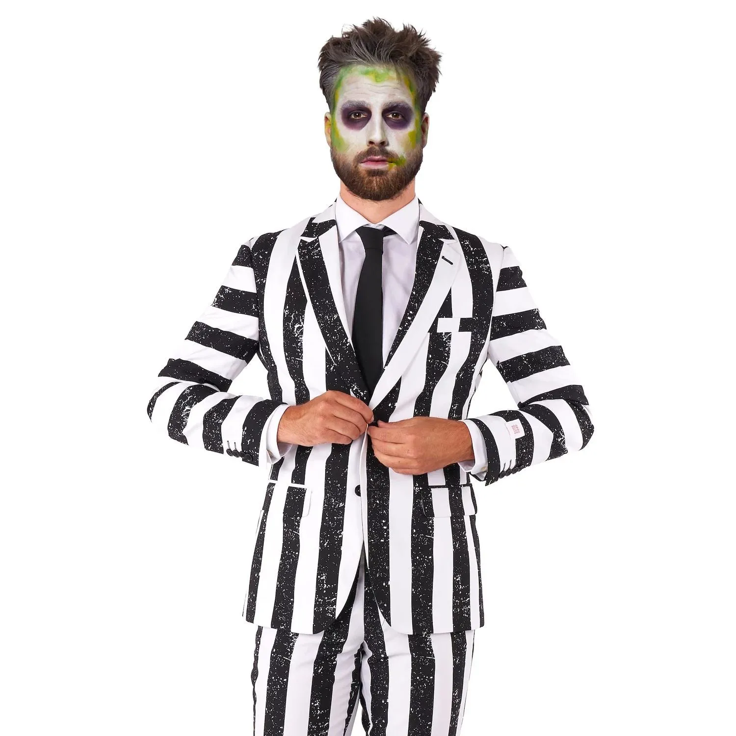 Beetlejuice OppoSuits Men's Slim Fit Suit and Tie Set