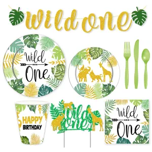 Birthday Party Tableware | Wild One | 16 Guests