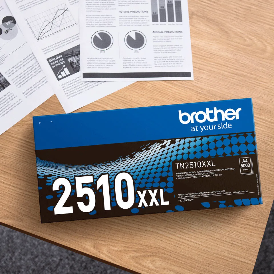 Brother Toner Tn-2510Xl Schwarz Bis Zu 3.000 Seiten Nach Iso/Iec 19752