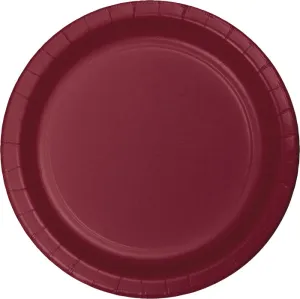 Bulk Burgundy Sturdy Style Paper Banquet Plates 10.25 inch (240 per Case)