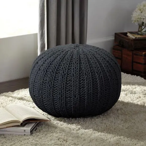 Celtic 08124CHA Charcoal Pouf