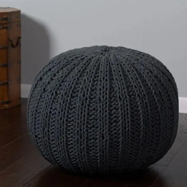 Celtic 08124CHA Charcoal Pouf