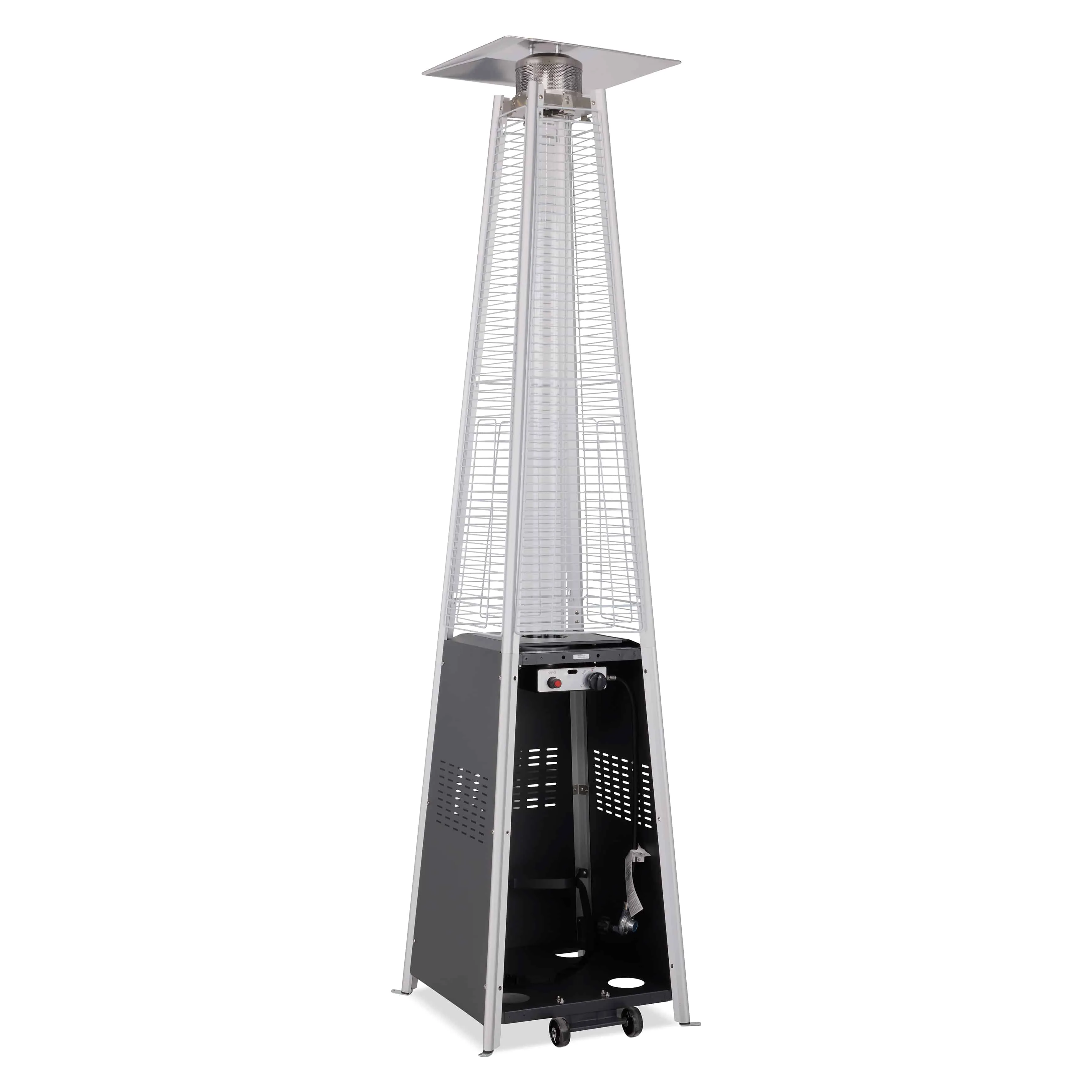 Commercial Glass Tube 40K BTU Patio Heater - Black