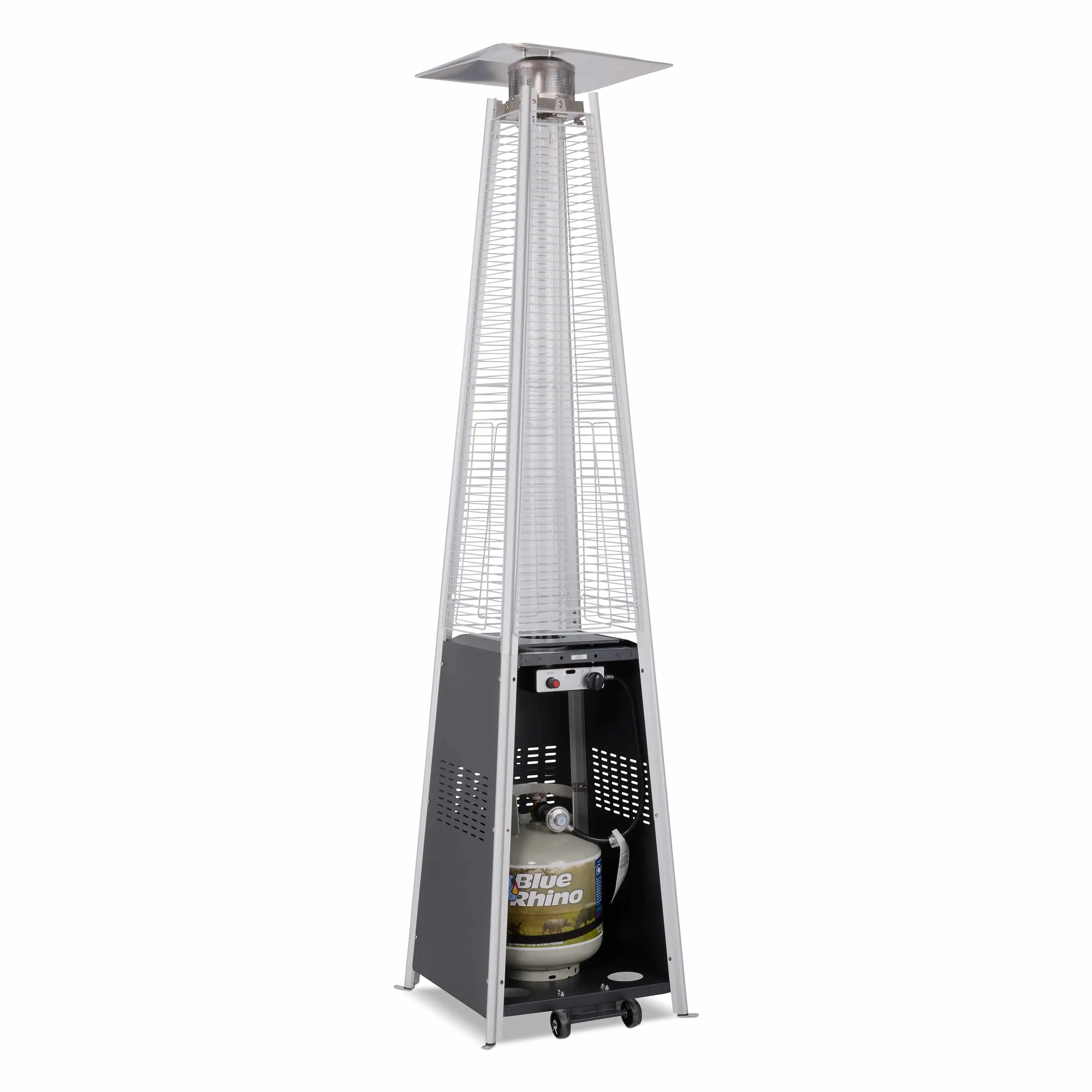 Commercial Glass Tube 40K BTU Patio Heater - Black