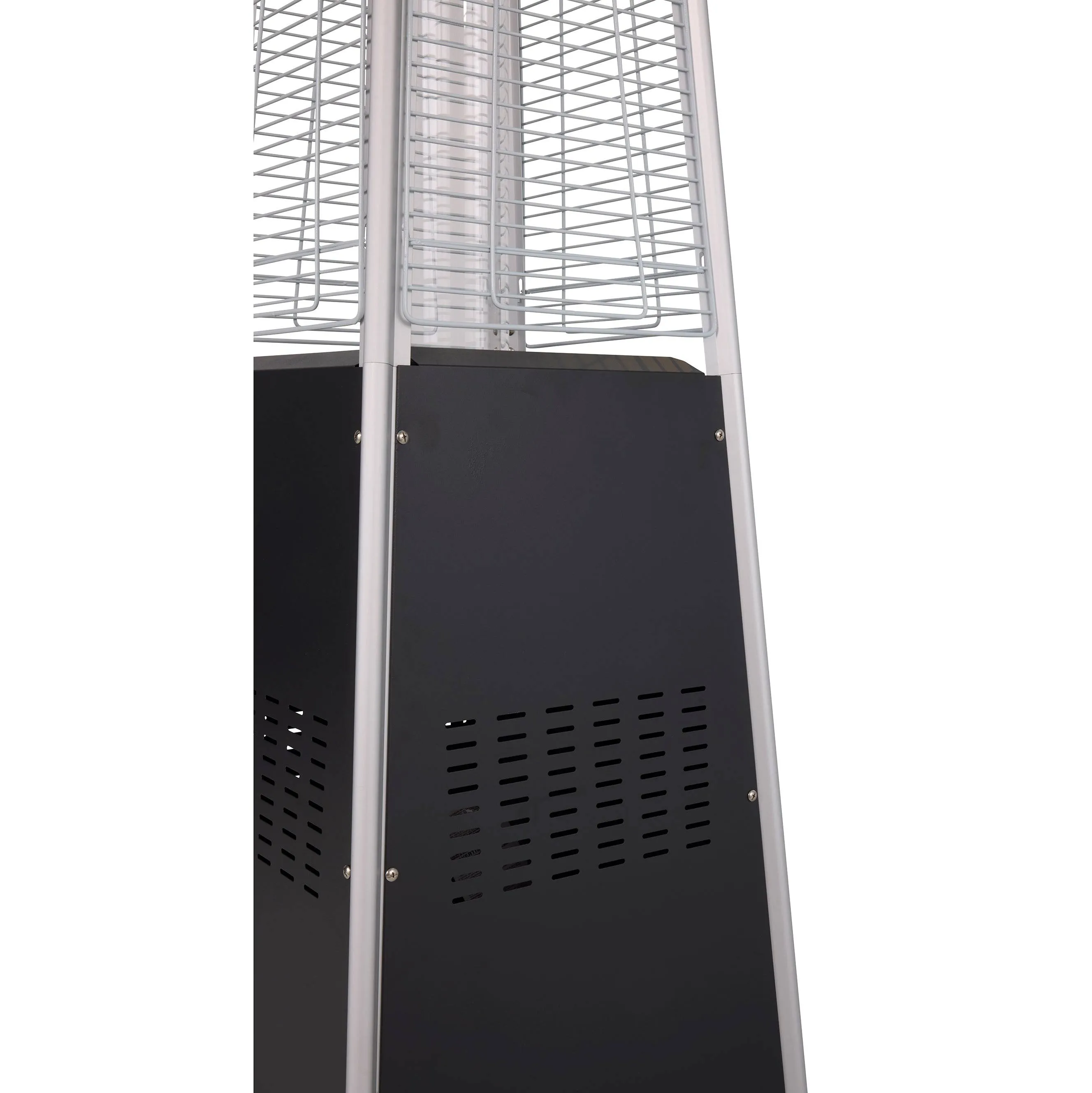 Commercial Glass Tube 40K BTU Patio Heater - Black