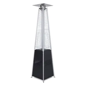 Commercial Glass Tube 40K BTU Patio Heater - Black