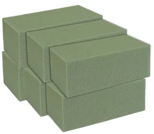 Dry Floral Foam Blocks For Flower Arrangements Supplies, 6pk - Floral Foam