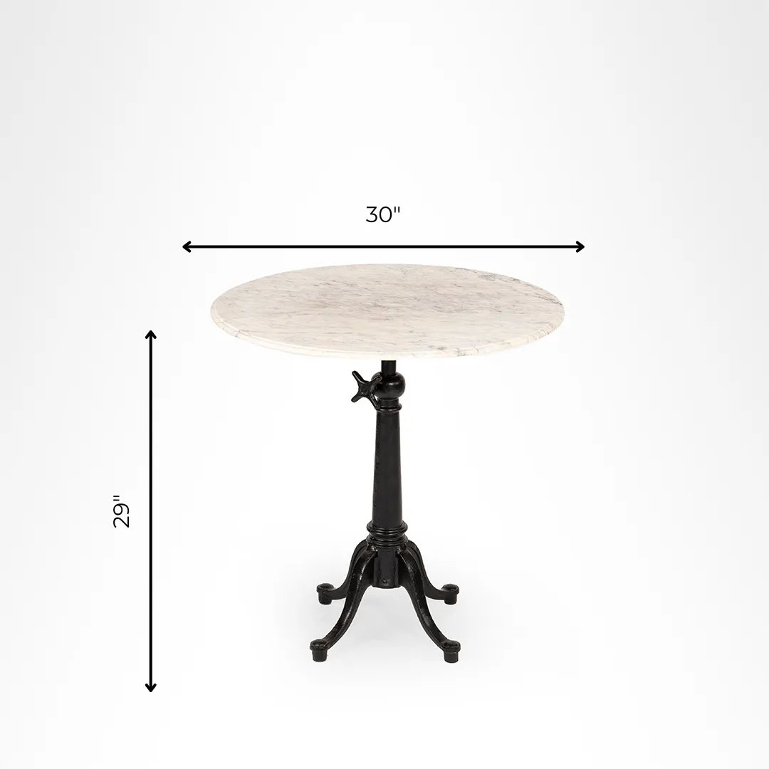 Ellis XV Cast Iron And Marble Table