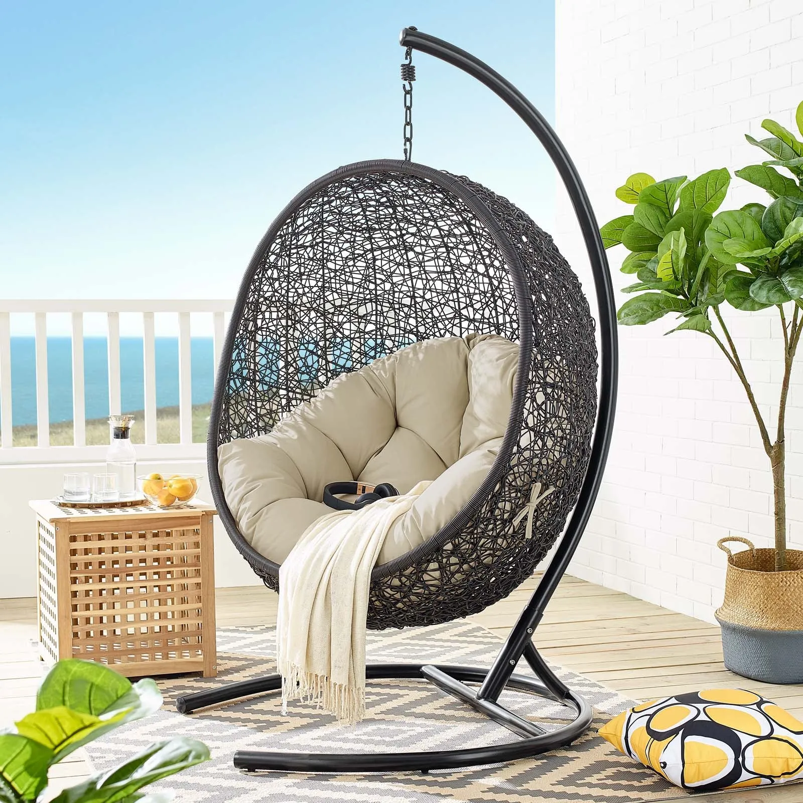 Encase Sunbrella® Swing Outdoor Patio Lounge Chair