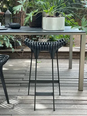 Graphite Outdoor Stool High