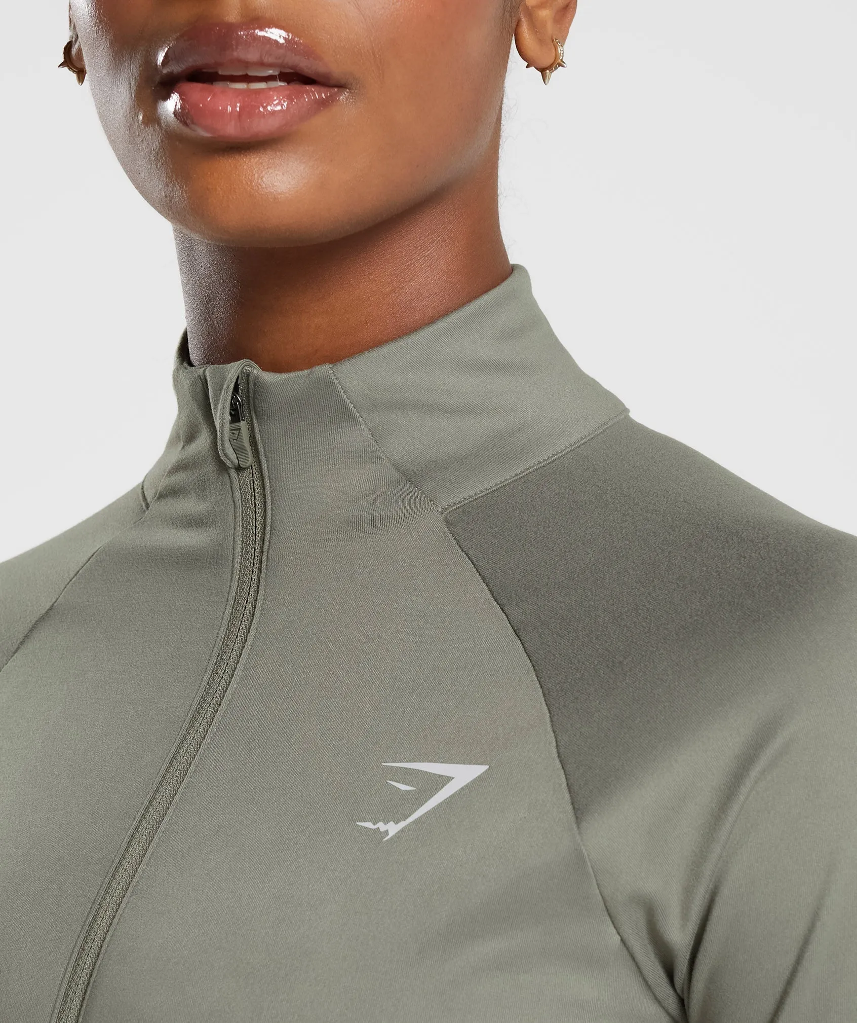 Gymshark Training Zip Up Jacket - Linen Brown