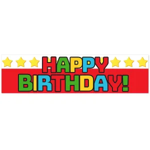 Happy Birthday Mario To-Go Banner 50" x 13" | 1ct