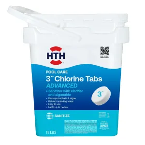 HTH® Pool Care 3" Chlorine Tabs Advanced 15 Lbs (15 Lbs)