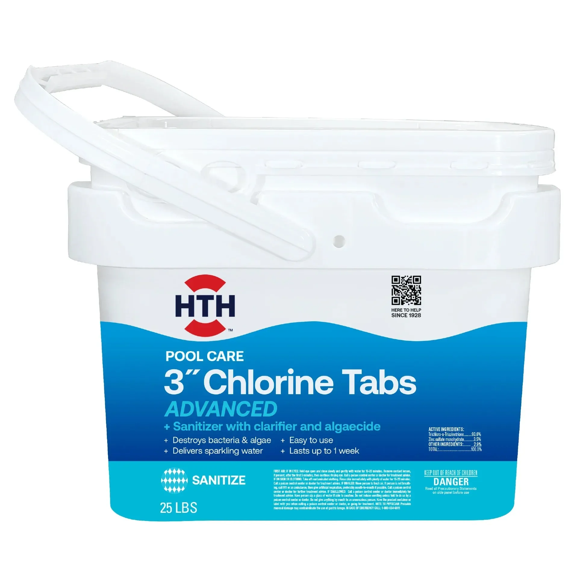 HTH® Pool Care 3" Chlorine Tabs Advanced 25 Lbs (25 Lbs)