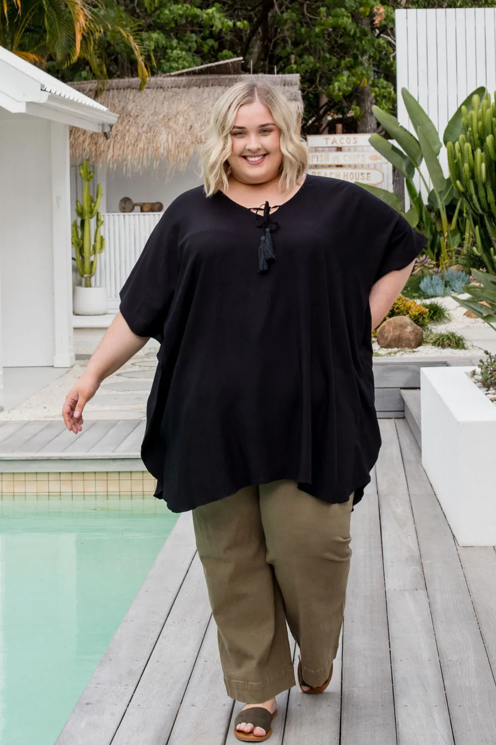 Kaftan Top - Black