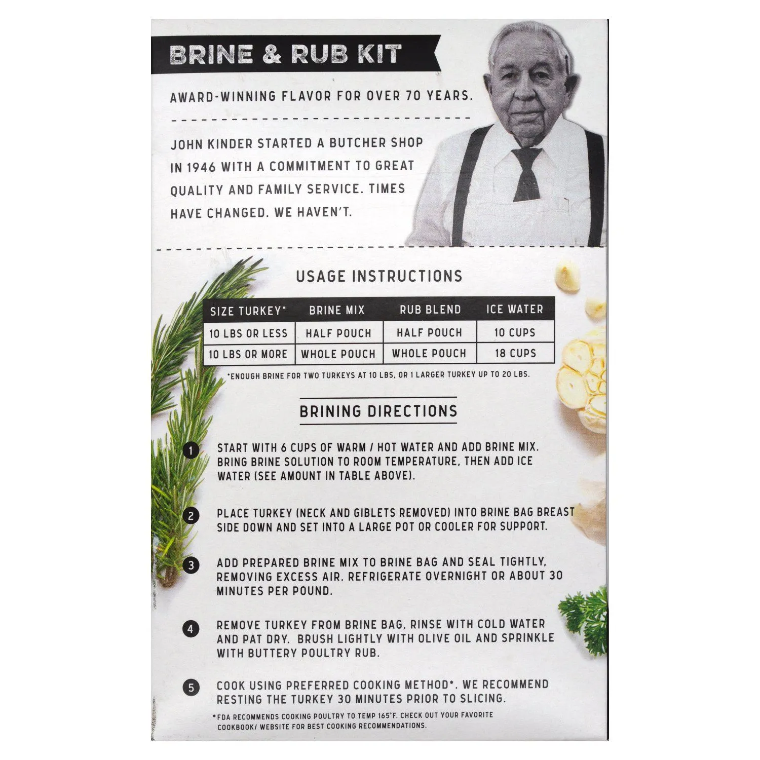 Kinder's Organic Turkey Brine Kit