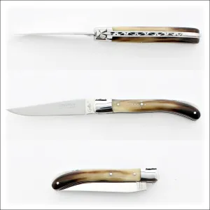 Laguiole Le Pocket Classic Flamed Horn Tip Handle