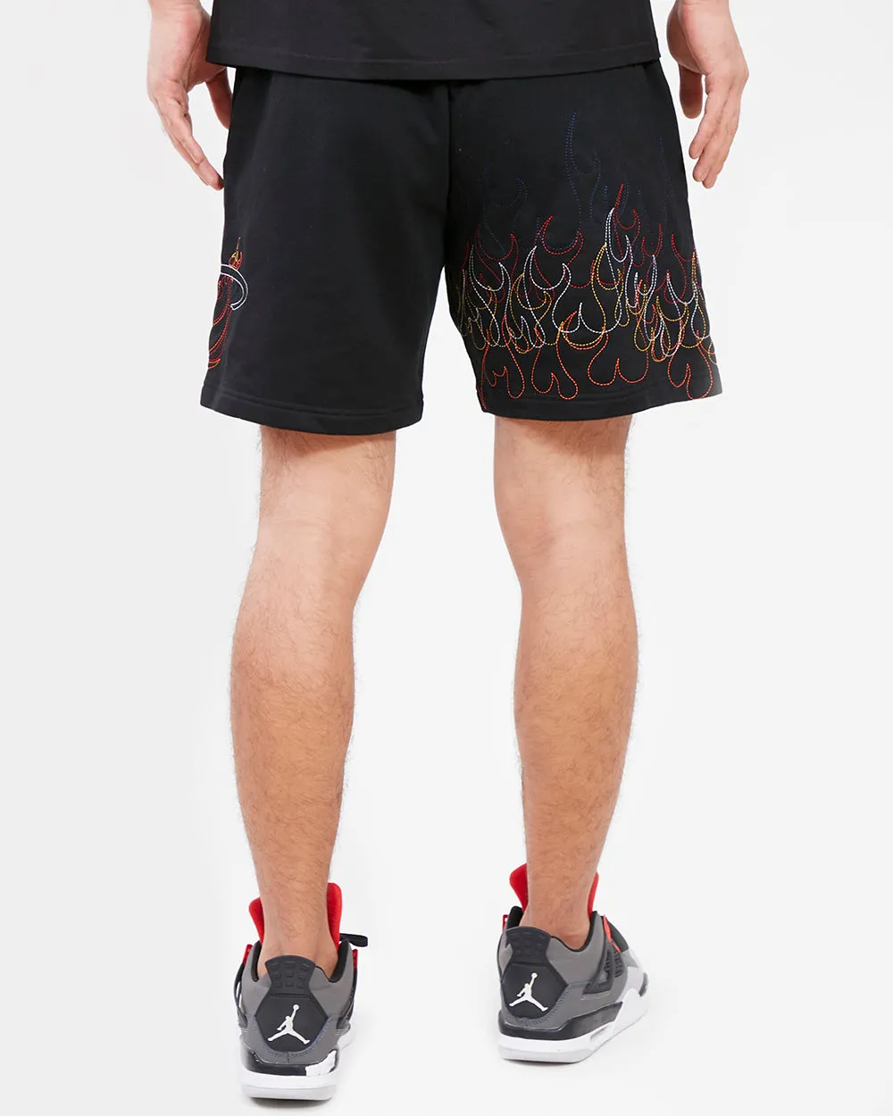 MIAMI HEAT COURT CULTURE FLAME FLC SHORT (BLACK)