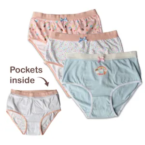 My Private Pocket Underwear for Girls - Variety 3 Pack