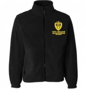 New Orleans Military and Maritime Academy (NOMMA) Full Zipped Fleece Jacket By Poree's Embroidery