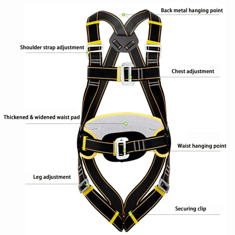 Outdoor Insurance Belt Electrician Wear-resistant Adventure Rock Climbing Safety Rope Belt