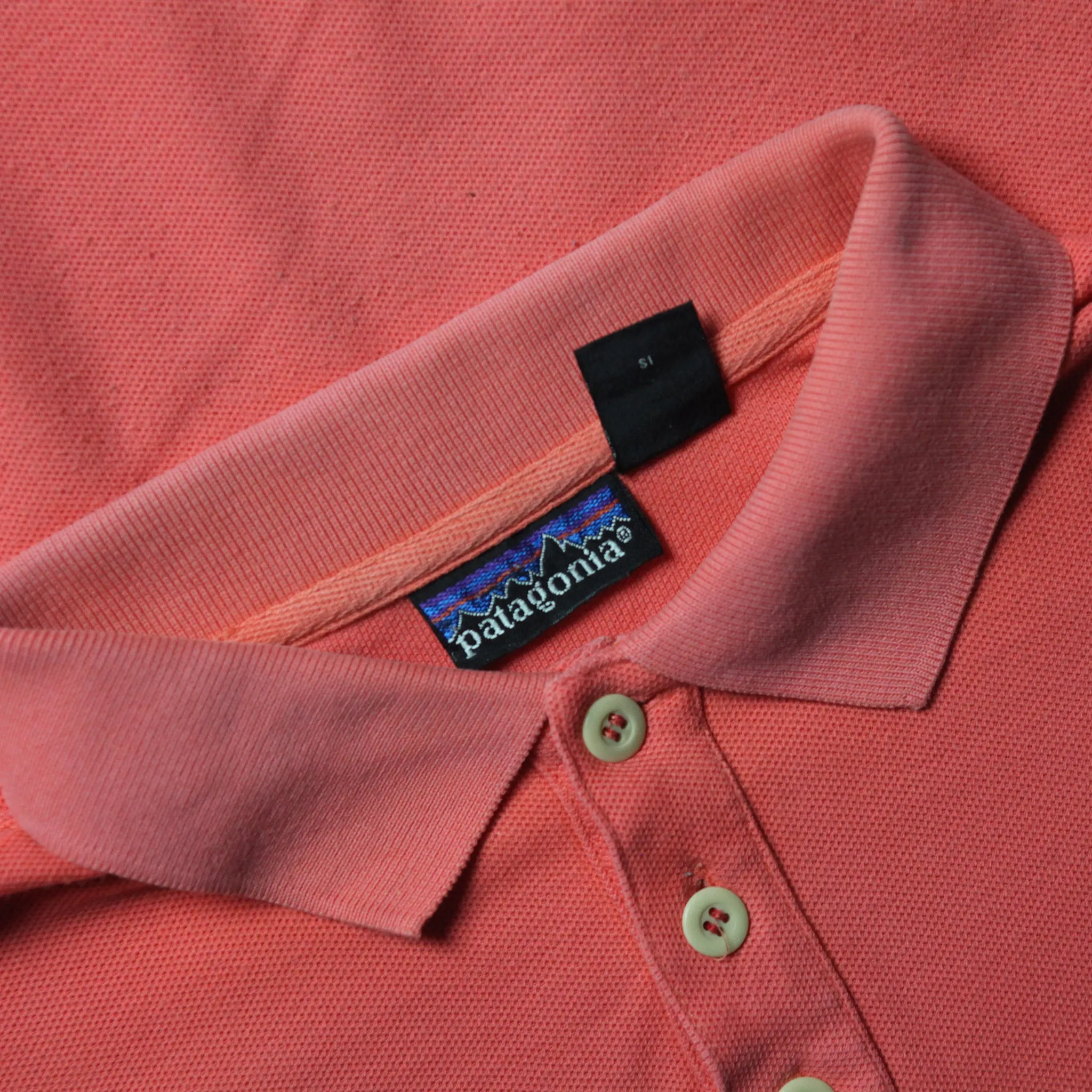 Patagonia Logo Peach Short Sleeve Shirt circa 2000's