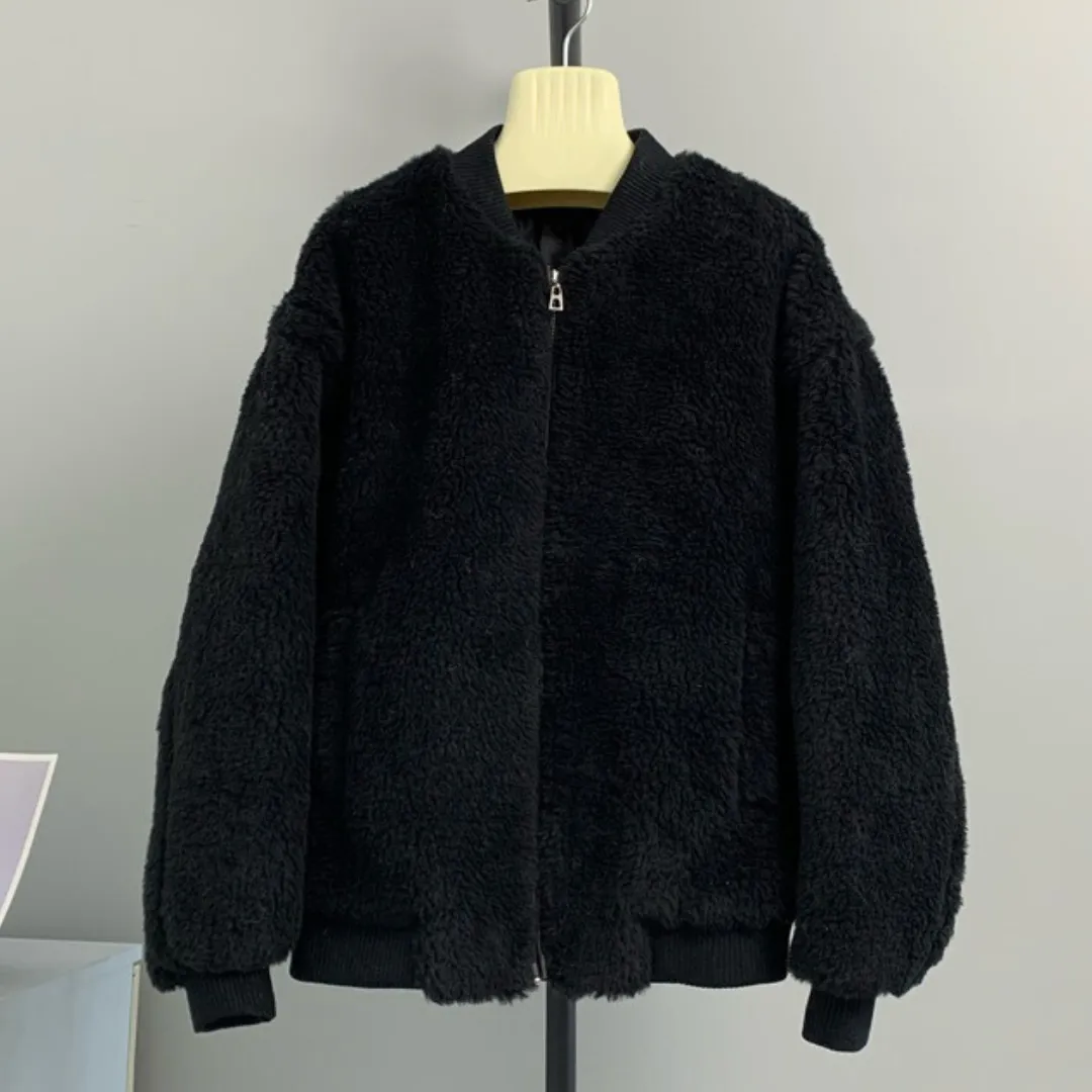 Pre Order: Faux Fur Zip Up Oversized Jacket