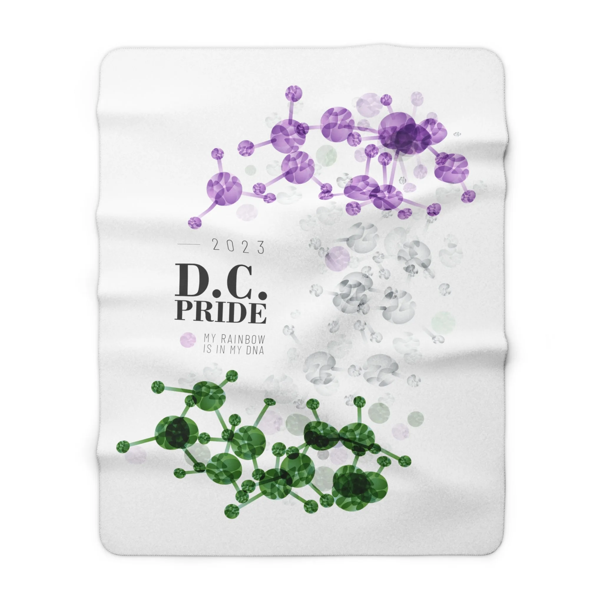 SHAVA CO Genderqueer Flag 2023 Pride, Washington D.C  Sherpa Fleece Blanket - My Rainbow Is In My DNA