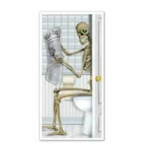 Skeleton Restroom Toilet Door Cover 76cm x 152cm Each