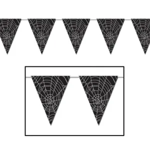 Spider Web All Weather Pennant Flag Banner 27cm x 3.66m Each