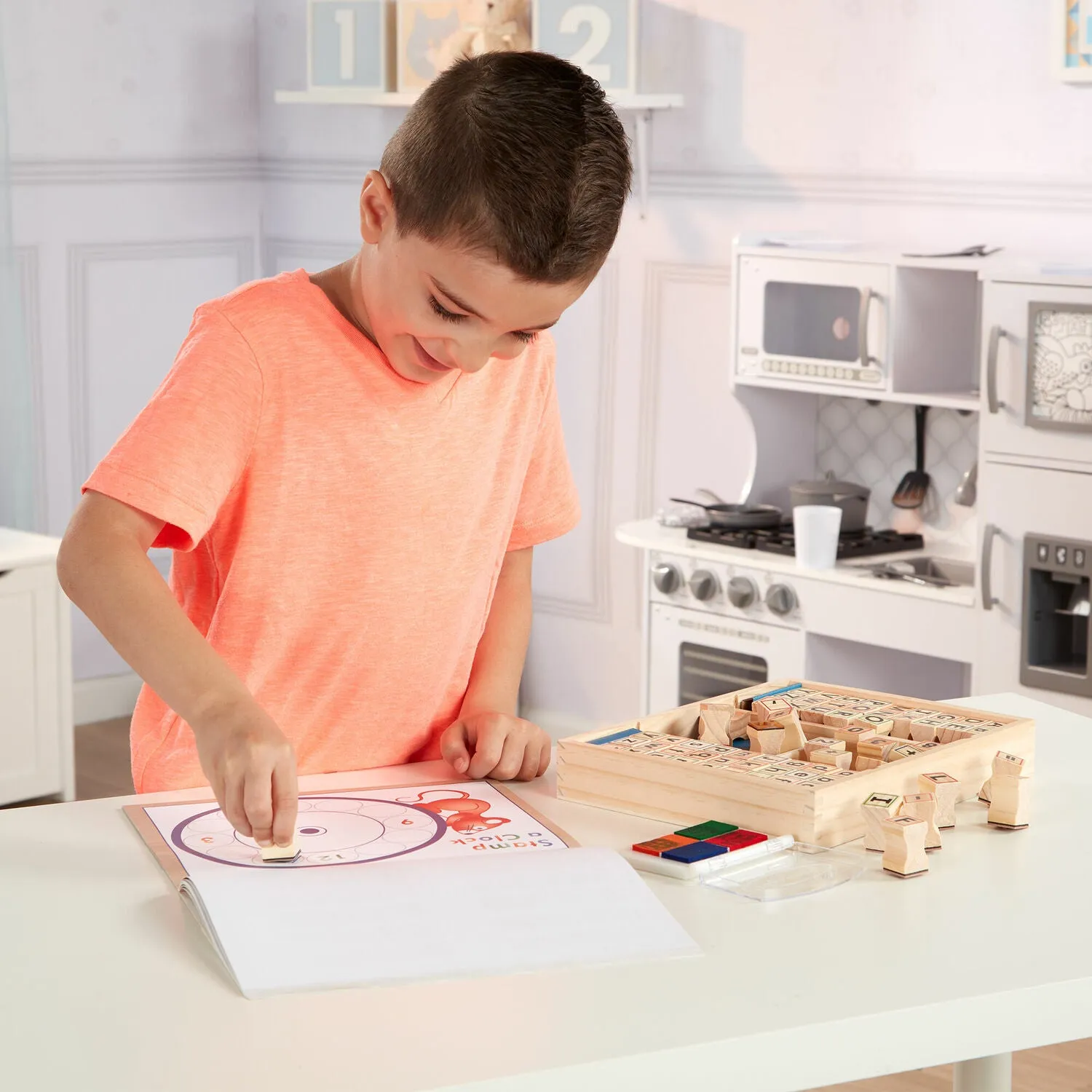 Wooden ABC Activity Stamp Set