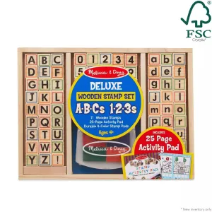 Wooden ABC Activity Stamp Set