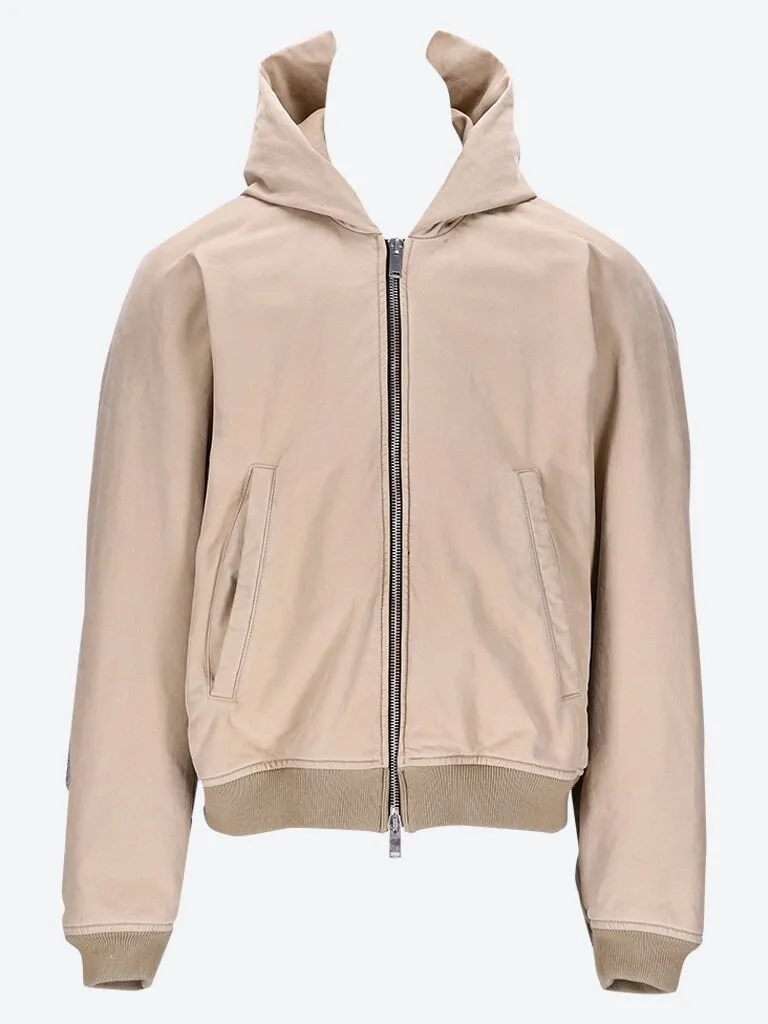 Workwear seamless  hooded zip up jacket